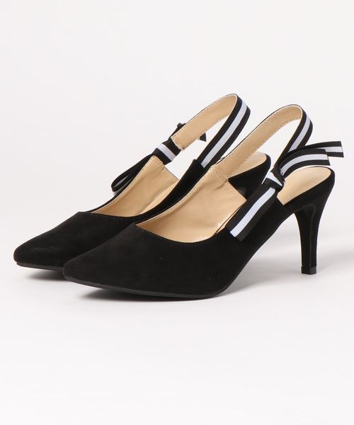 KOBE LETTUCE(コウベレタス)の「サイドリボンバックゴムパンプス(パンプス・レディース・アイボリー/シルバー/ピンク系その他/ブラック系その他/ドット・L/LL/M/S)」の16枚目の写真