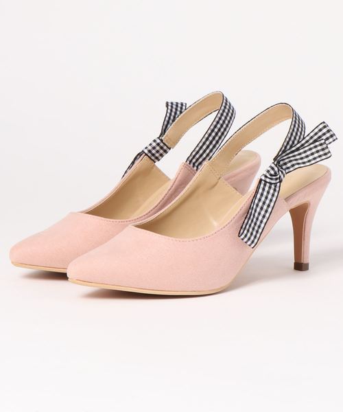 KOBE LETTUCE(コウベレタス)の「サイドリボンバックゴムパンプス(パンプス・レディース・アイボリー/シルバー/ピンク系その他/ブラック系その他/ドット・L/LL/M/S)」の17枚目の写真