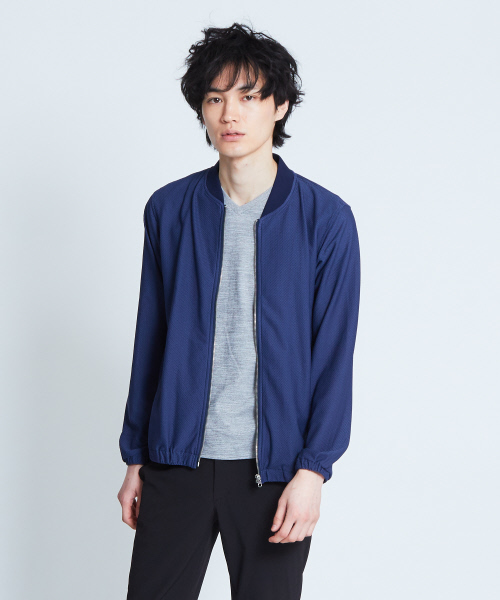 ABAHOUSE GRAY（アバハウスグレイ）の「【展開店舗限定】メッシュジャージブルゾン（ブルゾン・メンズ・カーキ/ブルー/グレイッシュベージュ・46/48/50）」の3枚目の写真