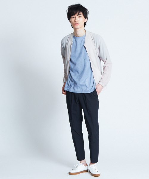 ABAHOUSE GRAY（アバハウスグレイ）の「【展開店舗限定】メッシュジャージブルゾン（ブルゾン・メンズ・カーキ/ブルー/グレイッシュベージュ・46/48/50）」の21枚目の写真