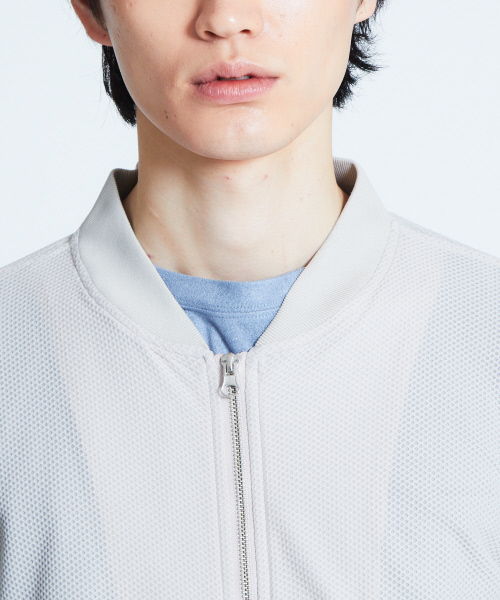 ABAHOUSE GRAY（アバハウスグレイ）の「【展開店舗限定】メッシュジャージブルゾン（ブルゾン・メンズ・カーキ/ブルー/グレイッシュベージュ・46/48/50）」の18枚目の写真