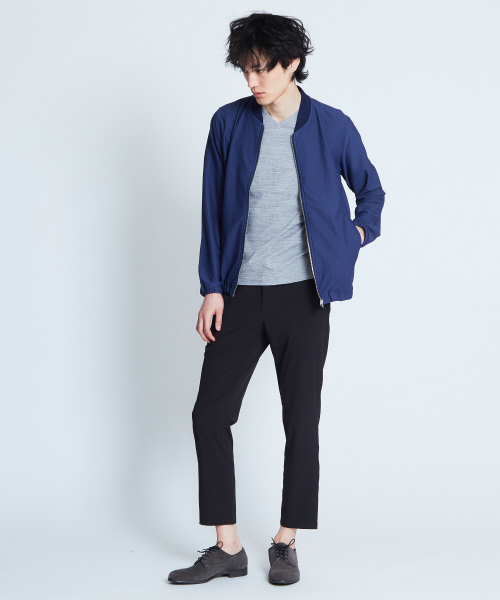 ABAHOUSE GRAY（アバハウスグレイ）の「【展開店舗限定】メッシュジャージブルゾン（ブルゾン・メンズ・カーキ/ブルー/グレイッシュベージュ・46/48/50）」の10枚目の写真