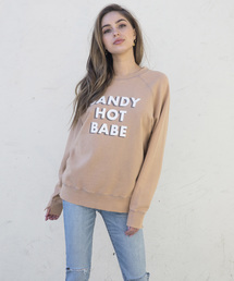 ALEXIA STAM | SANDY HOT BABE Logo Bleach Sweatshirt/ロゴスウェット(スウェット)