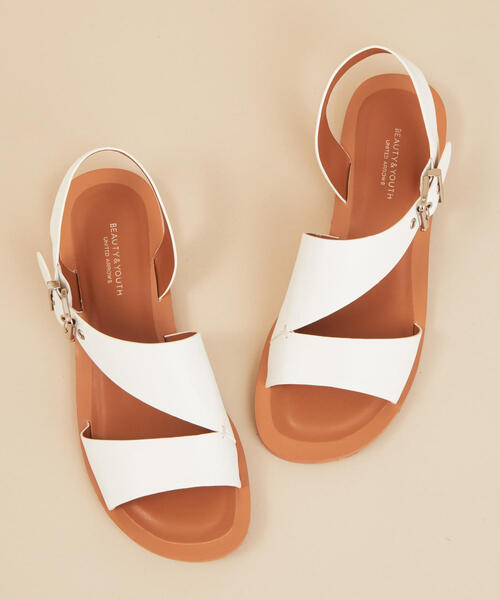 BEAUTY&YOUT サンダル サイドオープンバックストラップサンダル BEAUTY&YOUTH UNITED ARROWS（ビューティーアンドユース