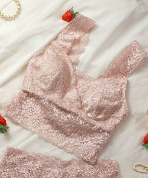 SweetMommy（スウィートマミー）の「【A~Iカップ対応】レーシーハーフトップ ナイトブラ【日本製】（ナイトブラ・レディース・ホワイト/ピンク/ブラック/ピンク系その他/ライトブルーグレー/ローズ/ミント・M/L/LL）」の6枚目の写真