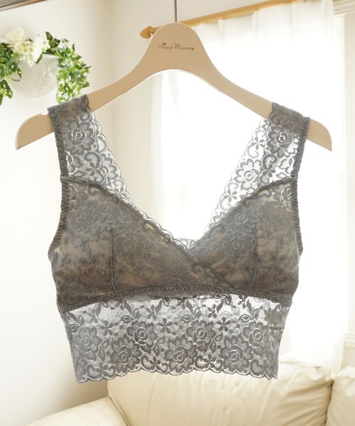 SweetMommy（スウィートマミー）の「【A~Iカップ対応】レーシーハーフトップ ナイトブラ【日本製】（ナイトブラ・レディース・ホワイト/ピンク/ブラック/ピンク系その他/ライトブルーグレー/ローズ/ミント・M/L/LL）」の14枚目の写真