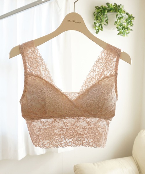 SweetMommy（スウィートマミー）の「【A~Iカップ対応】レーシーハーフトップ ナイトブラ【日本製】（ナイトブラ・レディース・ホワイト/ピンク/ブラック/ピンク系その他/ライトブルーグレー/ローズ/ミント・M/L/LL）」の15枚目の写真