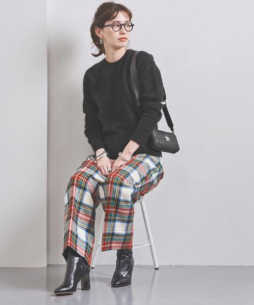 UNITED ARROWS(ユナイテッドアローズ)の「UBCB ファー クルーネック ニット†(ニット/セーター)」|ブラック
