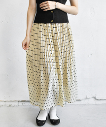PairPair | ドット＆花柄アソートプリーツスカート(スカート)