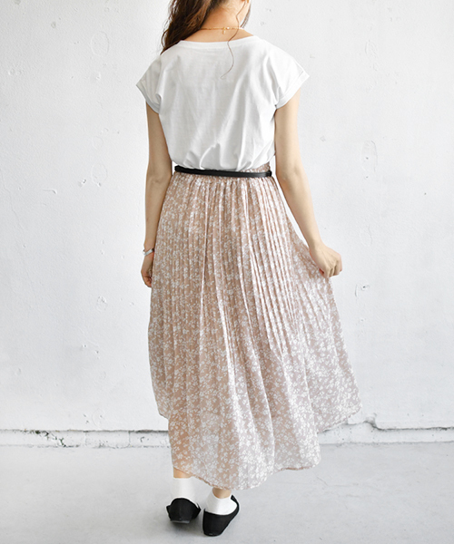 PairPair（ペアペア）の「ドット＆花柄アソートプリーツスカート（スカート・レディース・ブラック/ライトグリーン/モカ/ライトベージュ・FREE）」の8枚目の写真