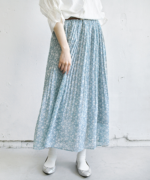 PairPair（ペアペア）の「ドット＆花柄アソートプリーツスカート（スカート・レディース・ブラック/ライトグリーン/モカ/ライトベージュ・FREE）」の9枚目の写真