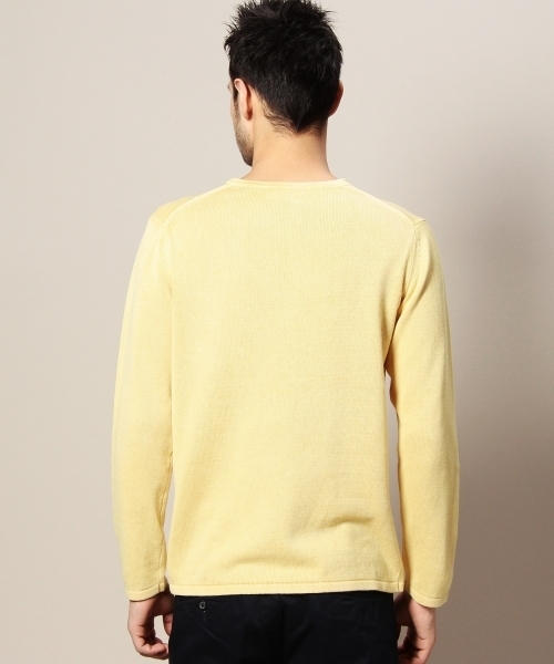 BEAUTY&YOUTH UNITED ARROWS（ビューティーアンドユースユナイテッドアローズ）の「BY ヴィンテージウォッシュ ニット TEE◆（ニット/セーター・メンズ・イエロー/ネイビー/ライトグレー・LARGE/X-LARGE/SMALL/MEDIUM）」の6枚目の写真