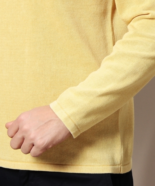 BEAUTY&YOUTH UNITED ARROWS（ビューティーアンドユースユナイテッドアローズ）の「BY ヴィンテージウォッシュ ニット TEE◆（ニット/セーター・メンズ・イエロー/ネイビー/ライトグレー・LARGE/X-LARGE/SMALL/MEDIUM）」の9枚目の写真