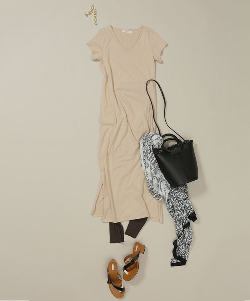 セール Nano Universe Hinano Yoshikawa Vネックリラックスワンピース ワンピース Nano Universe ナノユニバース のファッション通販 Zozotown