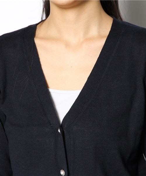 Chico(チコ)の「カラーニットカーデ(カーディガン/ボレロ・レディース・レッド/イエロー/ネイビー/グレー/ホワイト・FREE)」の14枚目の写真