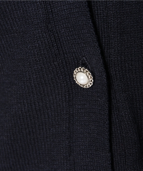 Chico(チコ)の「カラーニットカーデ(カーディガン/ボレロ・レディース・レッド/イエロー/ネイビー/グレー/ホワイト・FREE)」の9枚目の写真