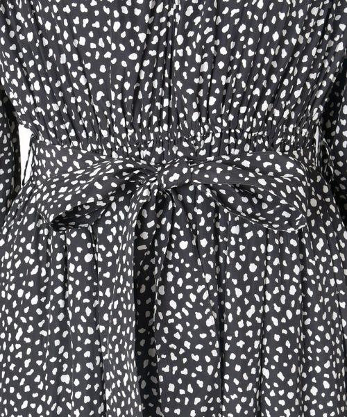 SHIPS(シップス)の「【手洗い可能】レオパードカッセンワンピース◇(ワンピース・レディース・ブラック/カーキ・ONE SIZE)」の10枚目の写真