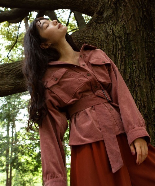 marjour(マージュール)の「CPO JAKET(デニムジャケット・レディース・アイボリー/ピンク・MEDIUM)」の1枚目の写真