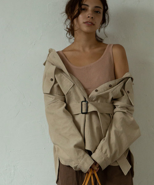 marjour(マージュール)の「CPO JAKET(デニムジャケット・レディース・アイボリー/ピンク・MEDIUM)」の22枚目の写真