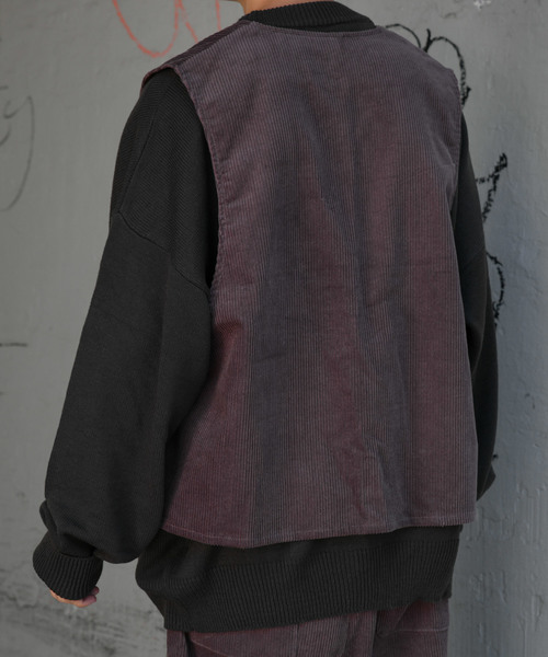 kutir（クティール）の「コーデュロイベスト（シャツ/ブラウス・メンズ・ダークブラウン/ダークパープル・MEDIUM/LARGE）」の18枚目の写真