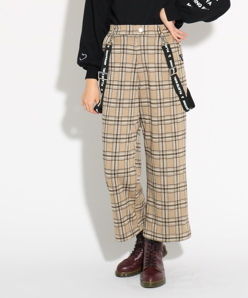 セール サス付きジャガードワイドパンツ その他パンツ Pink Latte ピンクラテ のファッション通販 Zozotown