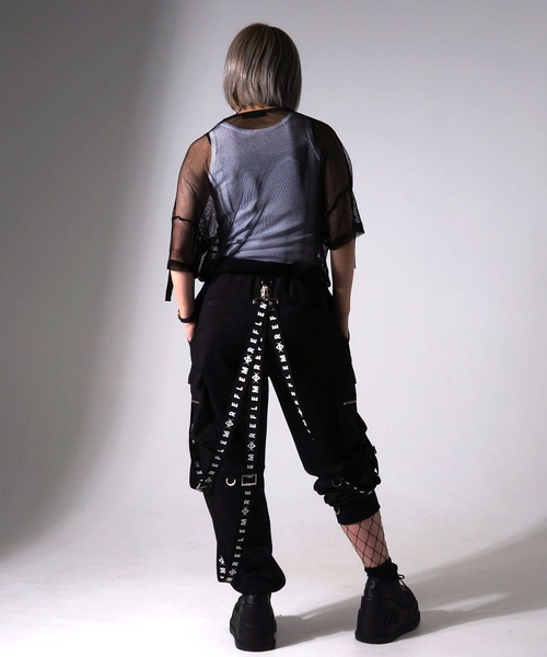 早い者勝ち‼️レフレム カーゴパンツ ブラック REFLEM(レフレム)の「3サスペンダージョグカーゴパンツ