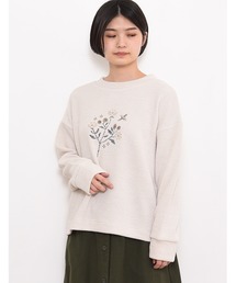 ニットソークロスステッチゆるトップス