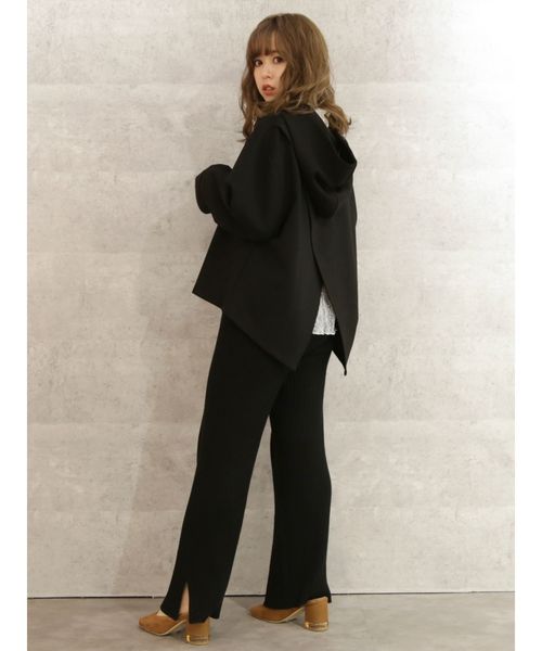 dazzlin（ダズリン）の「サイドスリットリブロングパンツ（その他パンツ・レディース・オレンジ/グリーン/アイボリー/ブラック・FREE）」の12枚目の写真