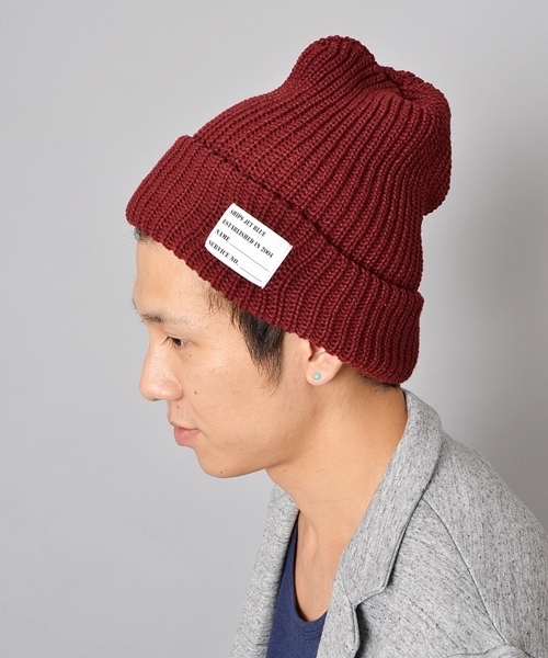 SHIPS JET BLUE（シップスジェットブルー）の「JB: ニットキャップ made in JAPAN 14AW●（ニットキャップ/ビーニー・メンズ・ホワイト/ダークグレー/カーキ/オリーブ/ワイン/ブルー/ブラック/ネイビー・ONE SIZE）」の8枚目の写真