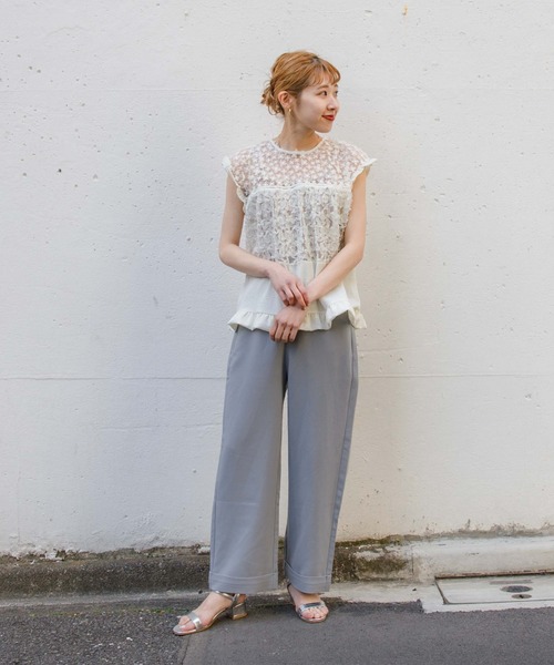 flower（フラワー）の「リトルペタルブラウス（シャツ/ブラウス・レディース・アイボリー/ブラック・FREE）」の16枚目の写真