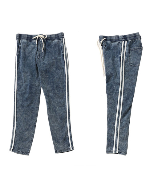 CavariA(キャバリア)の「『CavariA/キャバリア』インディゴ染めライン入りカットパンツ(その他パンツ・メンズ・ネイビー/ブルー系その他/ケミカルウォッシュ/ブラック/グレー・S/M/L)」の14枚目の写真