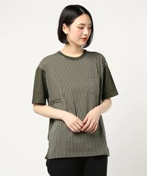 TRAP/U （トラップユー）の「【69】【TRAP/U】抜染ストライプ　Tシャツ（Tシャツ/カットソー）」