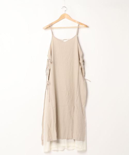 flower（フラワー）の「リラックスリボンワンピース（ワンピース・レディース・ベージュ/イエロー・FREE）」の5枚目の写真