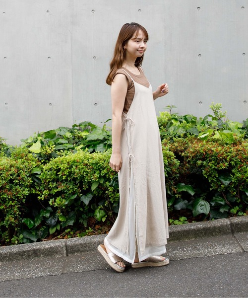 flower（フラワー）の「リラックスリボンワンピース（ワンピース・レディース・ベージュ/イエロー・FREE）」の14枚目の写真