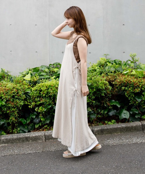 flower（フラワー）の「リラックスリボンワンピース（ワンピース・レディース・ベージュ/イエロー・FREE）」の12枚目の写真