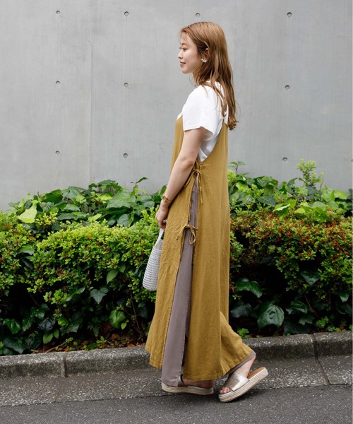 flower（フラワー）の「リラックスリボンワンピース（ワンピース・レディース・ベージュ/イエロー・FREE）」の6枚目の写真