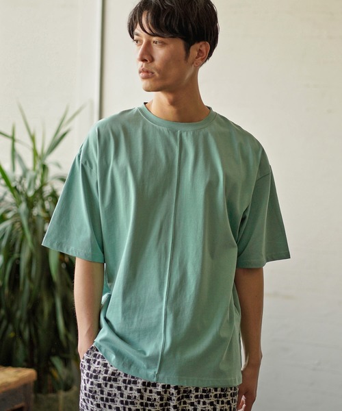 CAMBIO(カンビオ)の「mt6694-Mercerization Big Tee(Tシャツ/カットソー・メンズ・ライトグレー/ピンク/ラベンダー/ブラック/ブルー/ホワイト/オリーブ・M/S/L)」の6枚目の写真