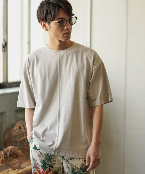 CAMBIO(カンビオ)の「mt6694-Mercerization Big Tee(Tシャツ/カットソー・メンズ・ライトグレー/ピンク/ラベンダー/ブラック/ブルー/ホワイト/オリーブ・M/S/L)」の5枚目の写真