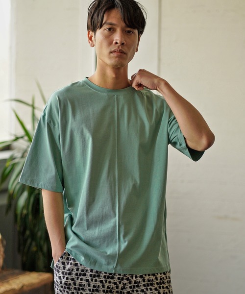 CAMBIO(カンビオ)の「mt6694-Mercerization Big Tee(Tシャツ/カットソー・メンズ・ライトグレー/ピンク/ラベンダー/ブラック/ブルー/ホワイト/オリーブ・M/S/L)」の18枚目の写真