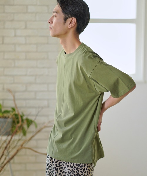 CAMBIO(カンビオ)の「mt6694-Mercerization Big Tee(Tシャツ/カットソー・メンズ・ライトグレー/ピンク/ラベンダー/ブラック/ブルー/ホワイト/オリーブ・M/S/L)」の12枚目の写真
