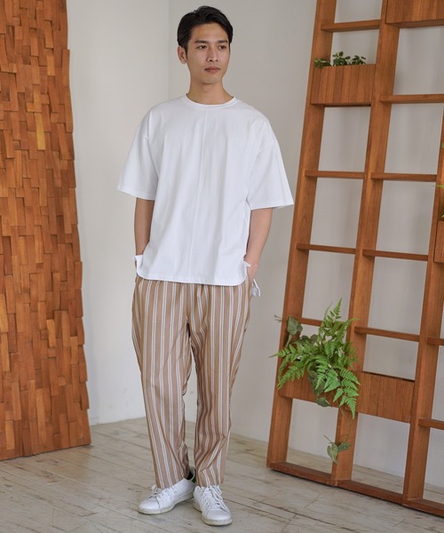 CAMBIO(カンビオ)の「mt6694-Mercerization Big Tee(Tシャツ/カットソー・メンズ・ライトグレー/ピンク/ラベンダー/ブラック/ブルー/ホワイト/オリーブ・M/S/L)」の9枚目の写真