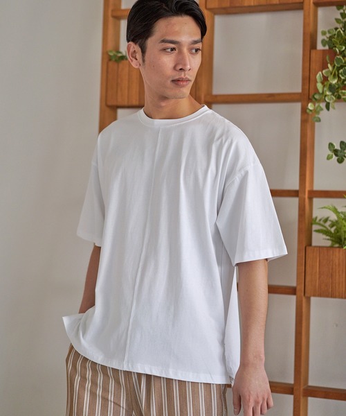 CAMBIO(カンビオ)の「mt6694-Mercerization Big Tee(Tシャツ/カットソー・メンズ・ライトグレー/ピンク/ラベンダー/ブラック/ブルー/ホワイト/オリーブ・M/S/L)」の22枚目の写真