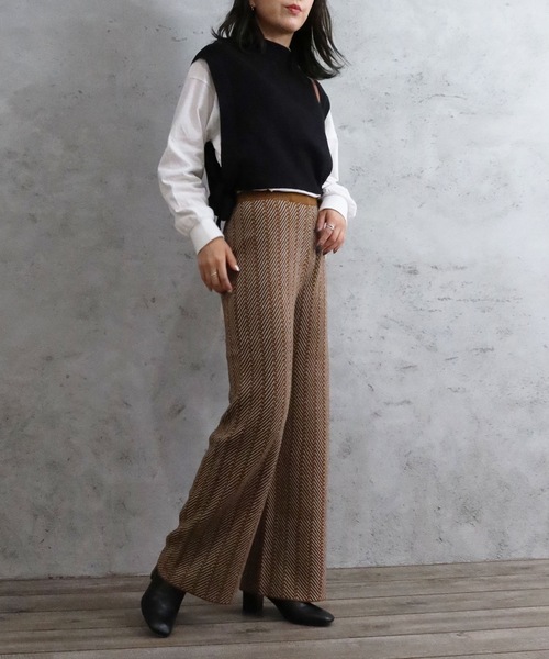 Riberry（リベリー）の「柄ニットパンツ（その他パンツ・レディース・ブラック/ベージュ/グレー/グリーン/モカ・MEDIUM）」の10枚目の写真