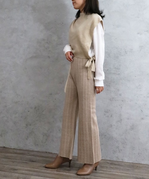 Riberry（リベリー）の「柄ニットパンツ（その他パンツ・レディース・ブラック/ベージュ/グレー/グリーン/モカ・MEDIUM）」の12枚目の写真