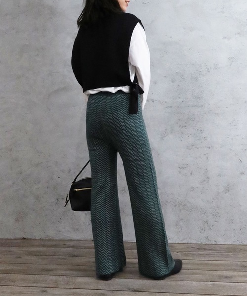 Riberry（リベリー）の「柄ニットパンツ（その他パンツ・レディース・ブラック/ベージュ/グレー/グリーン/モカ・MEDIUM）」の15枚目の写真