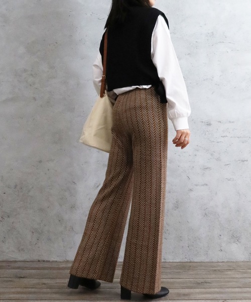 Riberry（リベリー）の「柄ニットパンツ（その他パンツ・レディース・ブラック/ベージュ/グレー/グリーン/モカ・MEDIUM）」の11枚目の写真