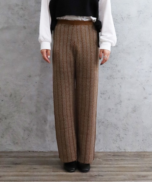 Riberry（リベリー）の「柄ニットパンツ（その他パンツ・レディース・ブラック/ベージュ/グレー/グリーン/モカ・MEDIUM）」の20枚目の写真