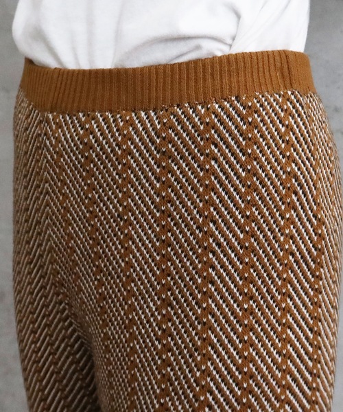 Riberry（リベリー）の「柄ニットパンツ（その他パンツ・レディース・ブラック/ベージュ/グレー/グリーン/モカ・MEDIUM）」の17枚目の写真