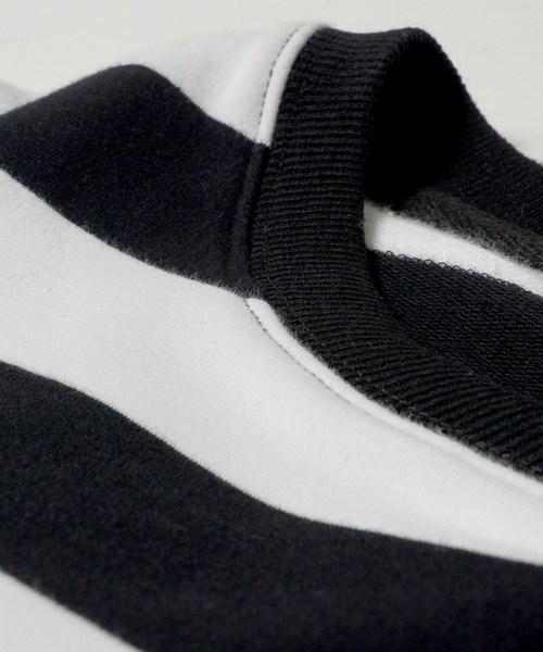 coca（coca）（コカ）の「ビックサイズボーダートレーナー（Tシャツ/カットソー・メンズ・ブラック・ONE SIZE）」の5枚目の写真