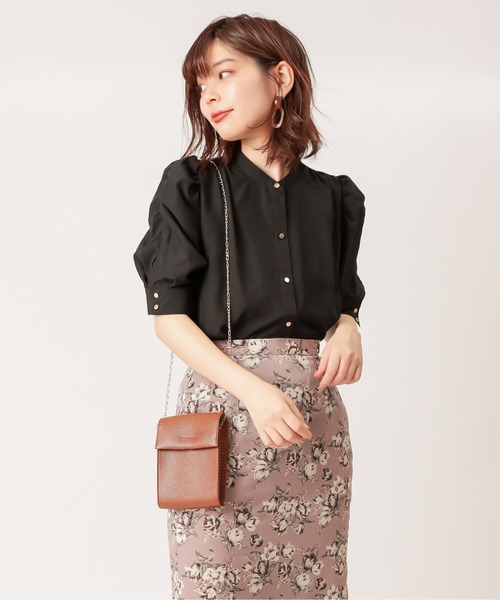 natural couture(ナチュラルクチュール)の「【WEB限定カラー有り】立体ギャザーパフ2WAYブラウス(シャツ/ブラウス・レディース・ブラック/オフホワイト/モカ/その他1・FREE)」の3枚目の写真